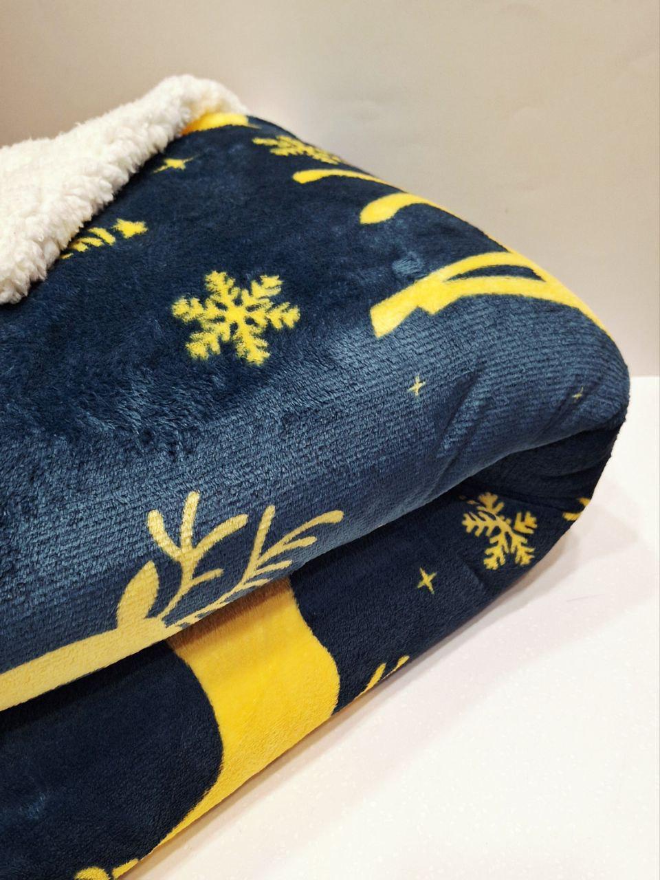 Плед двухсторонний Рождественская сказка на овчине 200x230 см (1702) - фото 3 Плед двухсторонний Рождественская сказка на овчине 200x230 см (1702) - фото 3