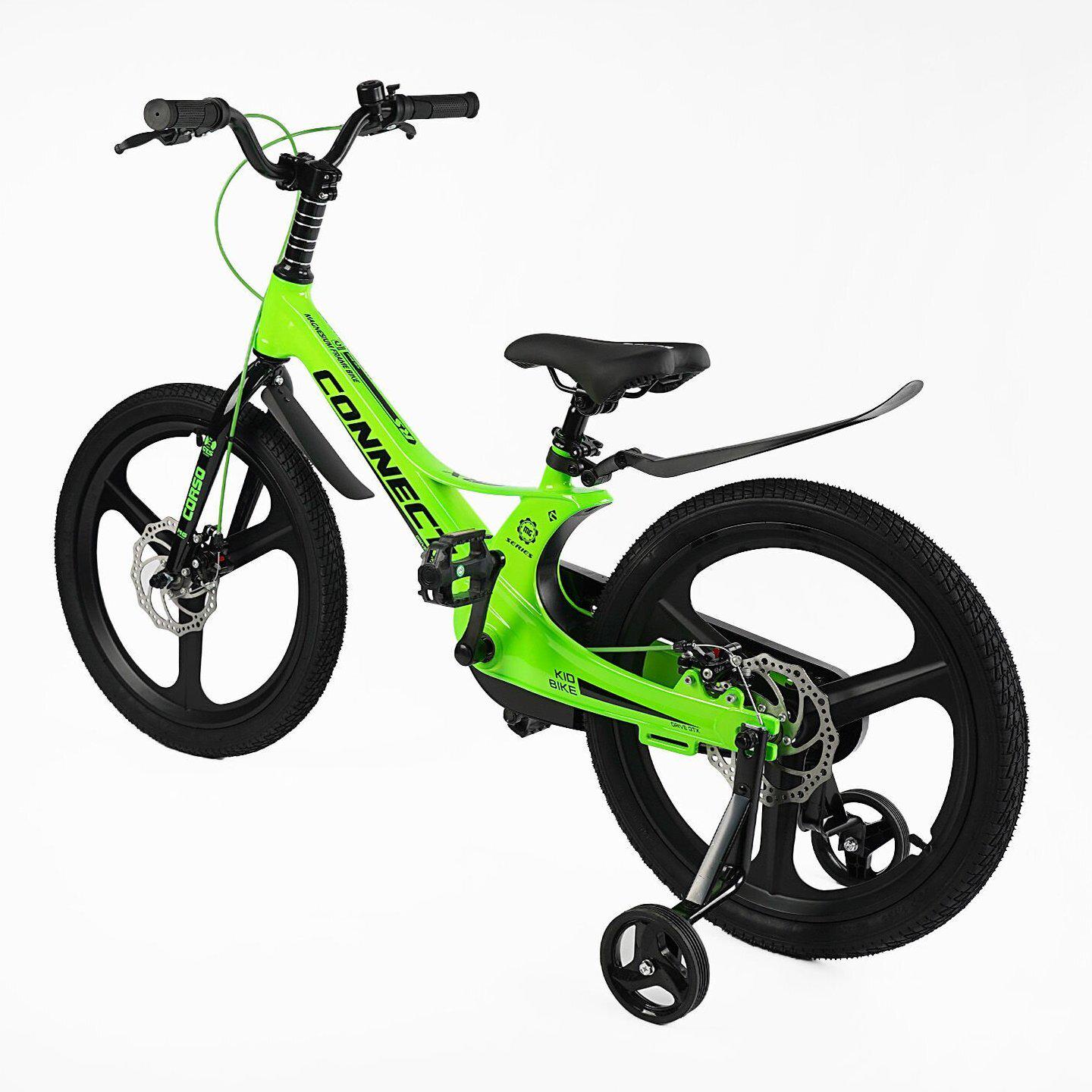 Велосипед двоколісний Corso Connect 20" дитячий магнієвий Зелений - фото 2 Велосипед двоколісний Corso Connect 20" дитячий магнієвий Зелений - фото 2