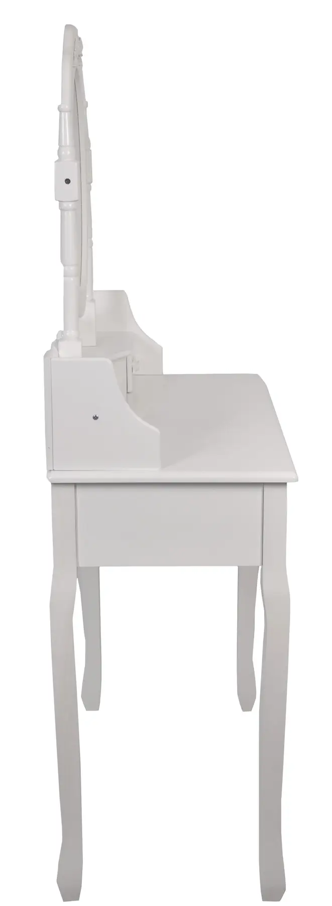 Столик туалетний Bonro В-011 з МДФ з 4 шухлядами та сірою табуреткою 138х71х40 см Білий (124-76-20000014) - фото 7 Столик туалетний Bonro В-011 з МДФ з 4 шухлядами та сірою табуреткою 138х71х40 см Білий (124-76-20000014) - фото 7