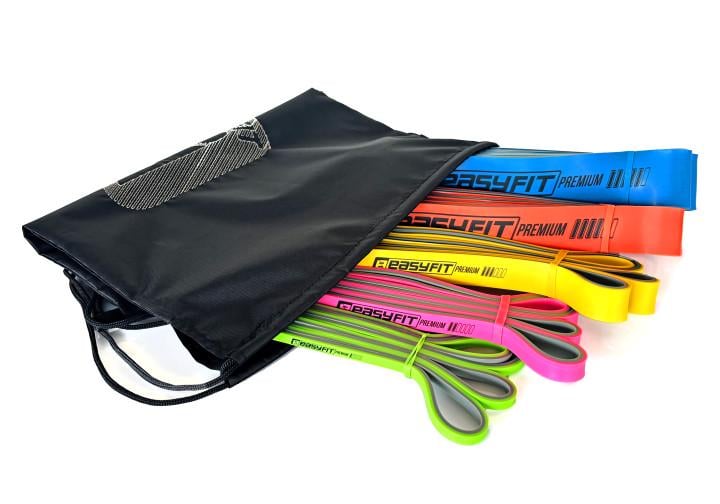 Набір двошарових резинок для підтягування EasyFit Premium EF-2635 2-63 кг 5 шт. - фото 2 Набір двошарових резинок для підтягування EasyFit Premium EF-2635 2-63 кг 5 шт. - фото 2