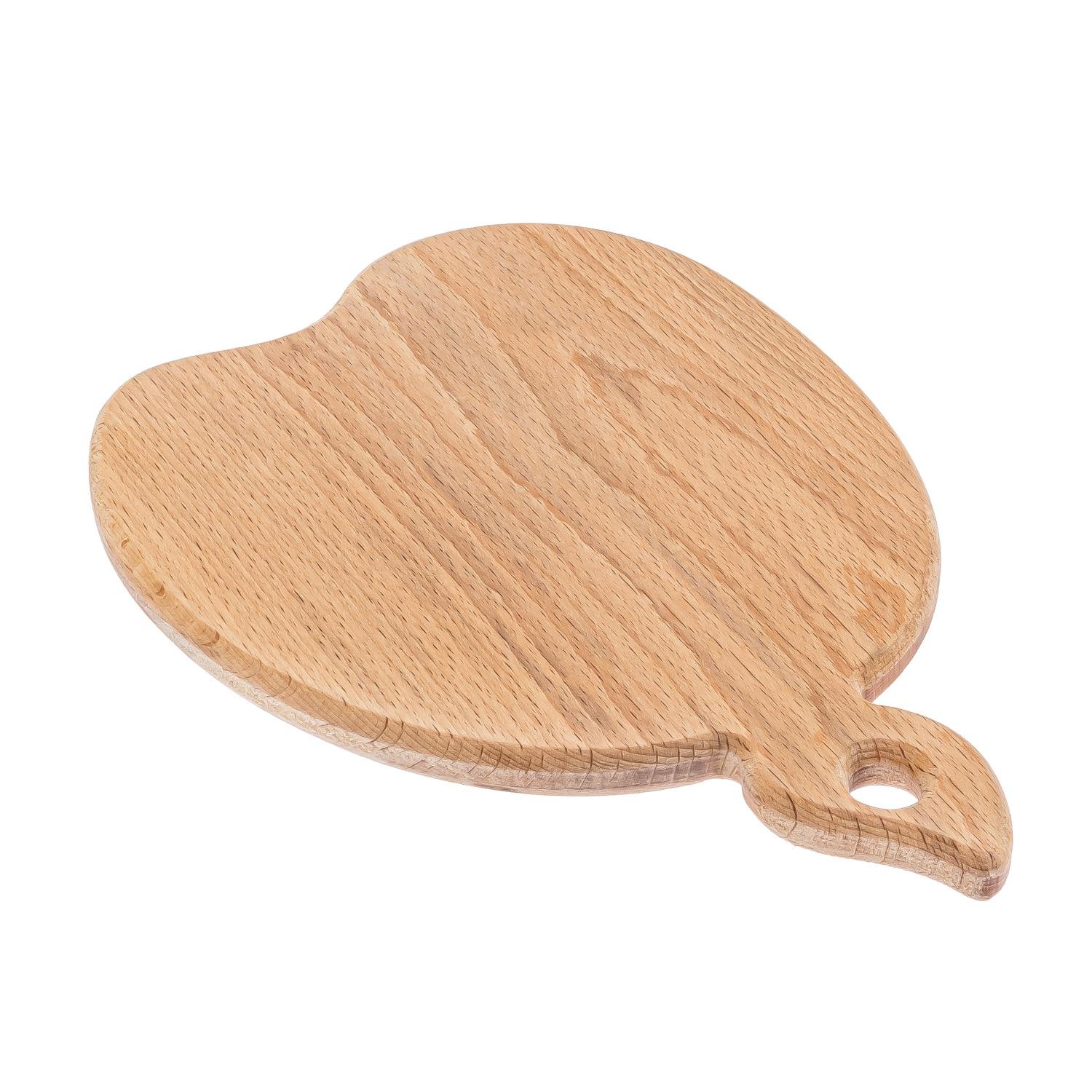 Дошка кухонна обробна дерев'яна Яблуко 27х20 см (20028032) - фото 3 Дошка кухонна обробна дерев'яна Яблуко 27х20 см (20028032) - фото 3