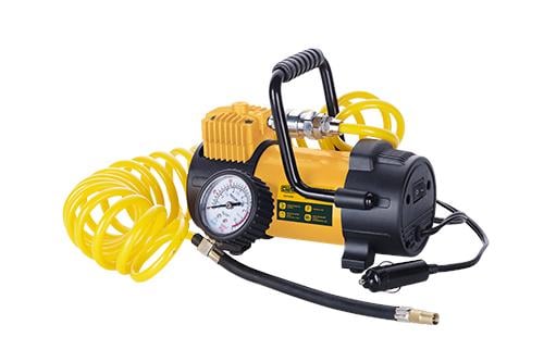 Компрессор автомобильный Сила однопоршневой крученый шланг 40 л/мин. 10 бар 15 А