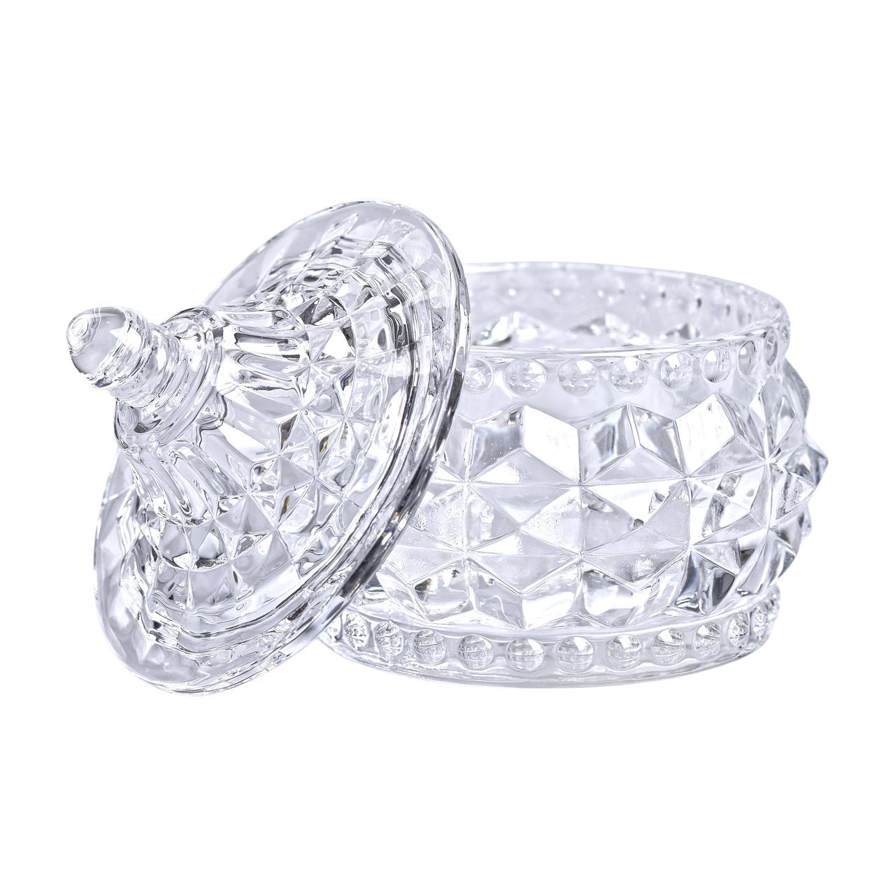 Стеклянная сахарница Glass Jay с крышкой в восточном стиле Ice Flowers Прозрачный - фото 4 Стеклянная сахарница Glass Jay с крышкой в восточном стиле Ice Flowers Прозрачный - фото 4