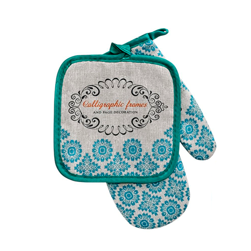 Прихватка-рукавичка кухонна Stenson 24х16 см 2 шт. Green (R92077)