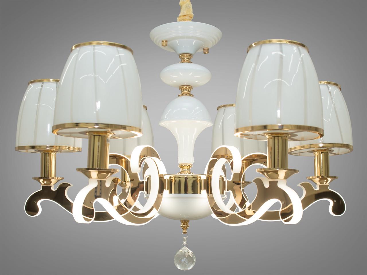 Люстра классическая со светящимися рожками 8316/6HR 4100K (2437594619)