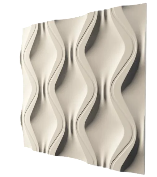 3D-панель декоративна Змійка під фарбування 500x500x30 мм Білий (30635349)