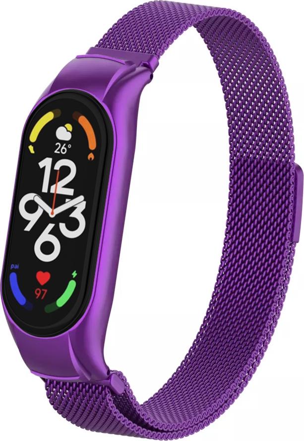 Ремінець Міланська петля Milano Mesh для Mi Band 7 Violet (28019-2F)