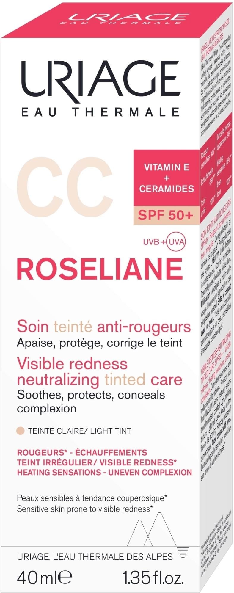 СС-крем от покраснения Uriage Roseliane CC Cream SPF50+ 40 мл