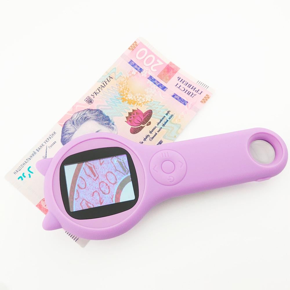 Микроскоп цифровой детский LOSSO с подсветкой и лупой Сиреневый (526611059) - фото 8