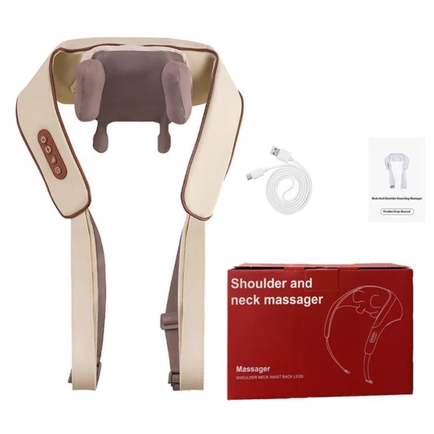 Масажер ударний для шиї та плечей Rias Massager Shoulder Neck Z9 з підігрівом 70 W (3_04579) - фото 4