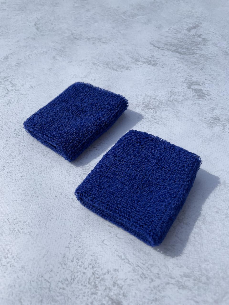 Комплект махровые напульсники и повязка на голову Синий (2605895571) - фото 3 Комплект махровые напульсники и повязка на голову Синий (2605895571) - фото 3