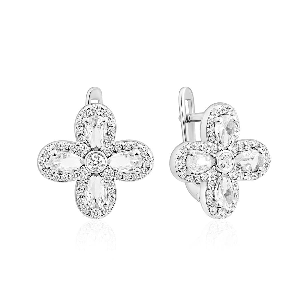 Серьги серебряные Clover Sparkle 925° (20865)