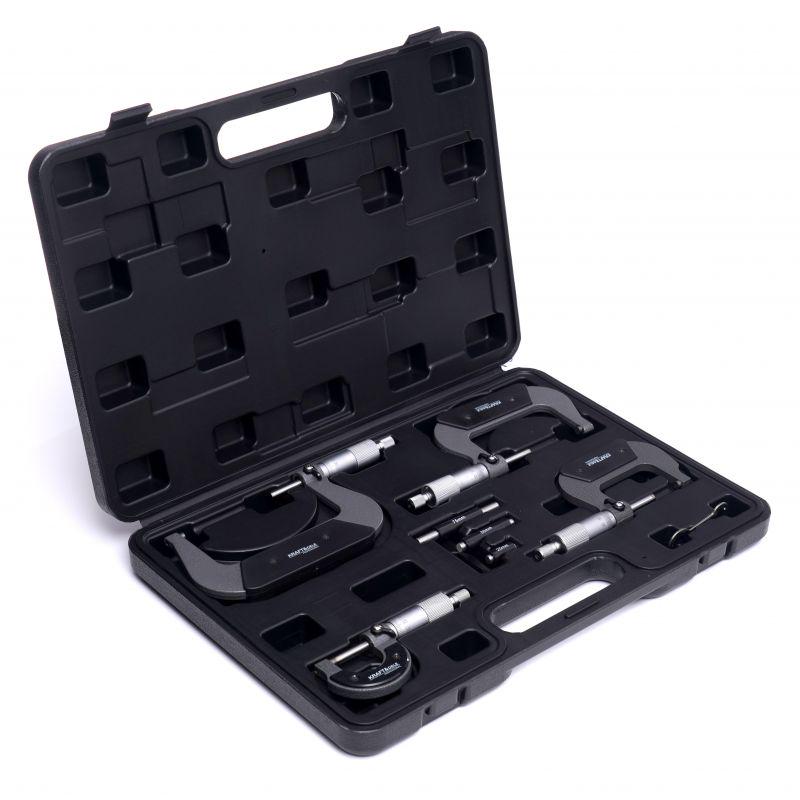 Набір мікрометрів Kraft&Dele KD10443 0-100 мм 8 пр. в пластиковій валізі - фото 2