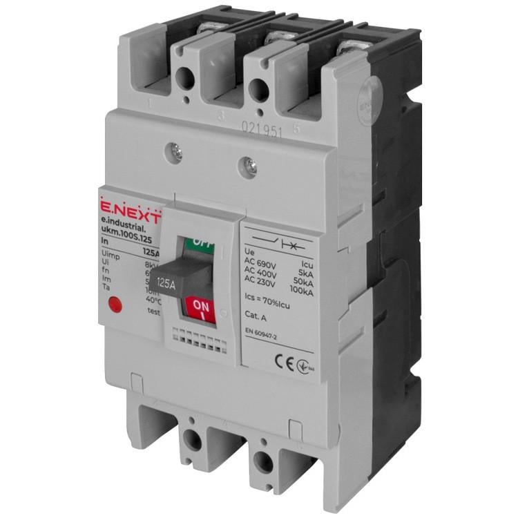 Автоматичний вимикач силовий E.NEXT e.industrial.ukm.100S.125 3р 125А i0010033 (43622)