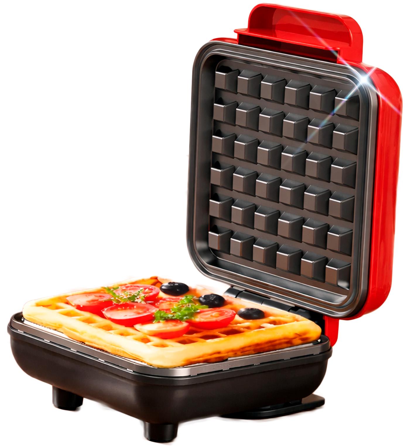 Вафельница для тонких вафель BRS с антипригарным покрытием 600 Вт Red (573365818)