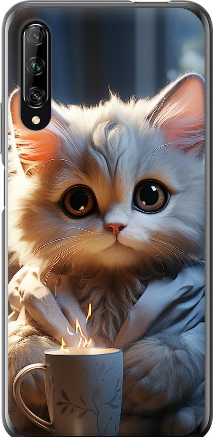 Чехол на Huawei P Smart Pro White cat (5646u-1906-42517)