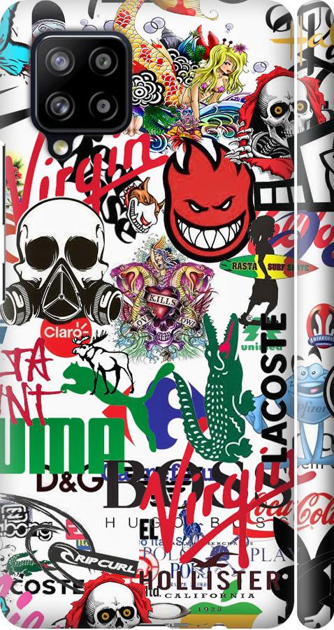 Чехол на Samsung Galaxy A42 A426B Many different logos (4022m-2098-42517)