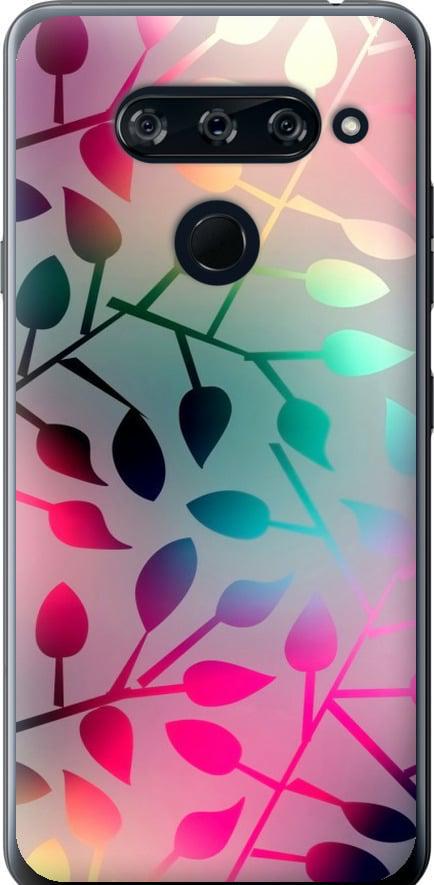 Чехол на LG V40 ThinQ Листья (2235t-1577-42517)