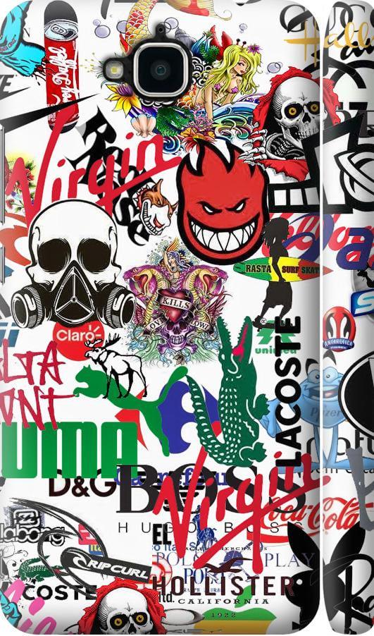 Чехол на Huawei Enjoy 5 Many different logos (4022m-475-42517)