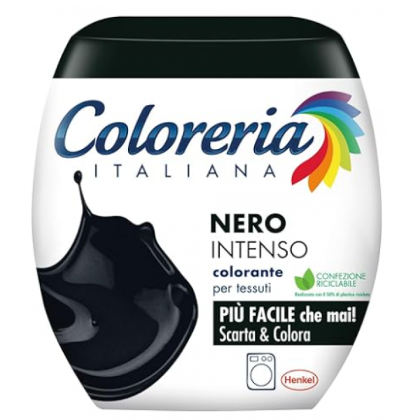 Фарба для одягу та текстилю Coloreria для оновлення кольору чорних речей nero intenso 350 г (571406)