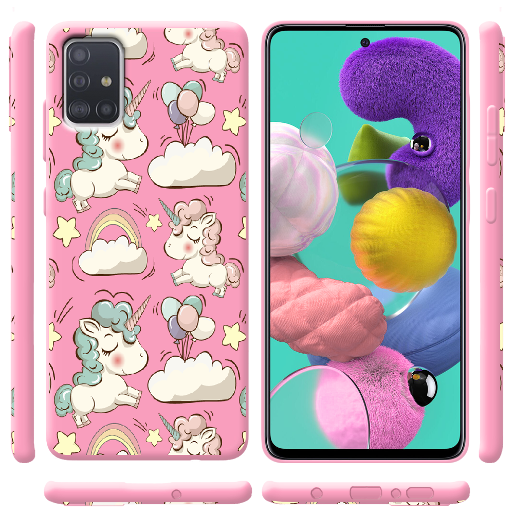 Чохол Boxface Samsung A515 Galaxy A51 Unicorns Рожевий силікон (38808-cc2-41817) - фото 2