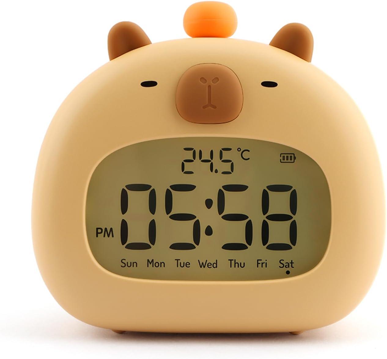 Часы настольные с будильником Капибара аккумуляторные с подсветкой (2462849726) - фото 2 Часы настольные с будильником Капибара аккумуляторные с подсветкой (2462849726) - фото 2