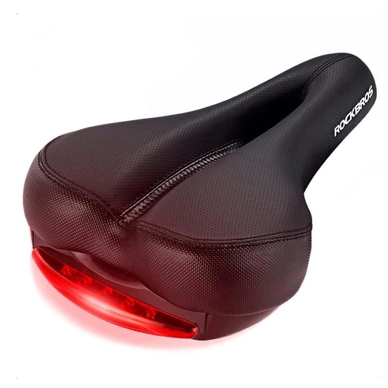 Седло велосипедное с мигалкой ROCKBROS FU-5700L Черный (RB-FU-5700L-2883)
