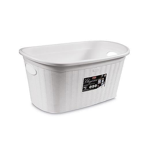Корзина для белья Stefanplast Elegance PRO175/1 с ручками 35 л Белый (42448)