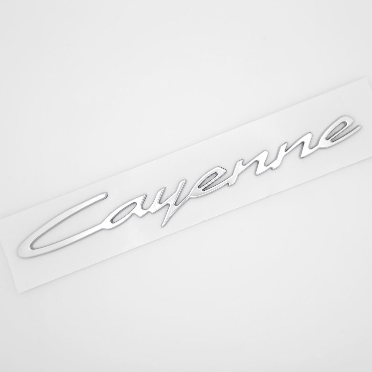 Эмблема надпись Cayenne Porsche 20х3 см ABS Хром глянец (3085265976)