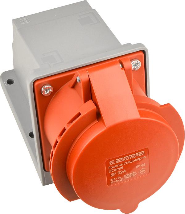 Розетка стационарная АСКО-УКРЕМ Uсombi 5P 32A IP44