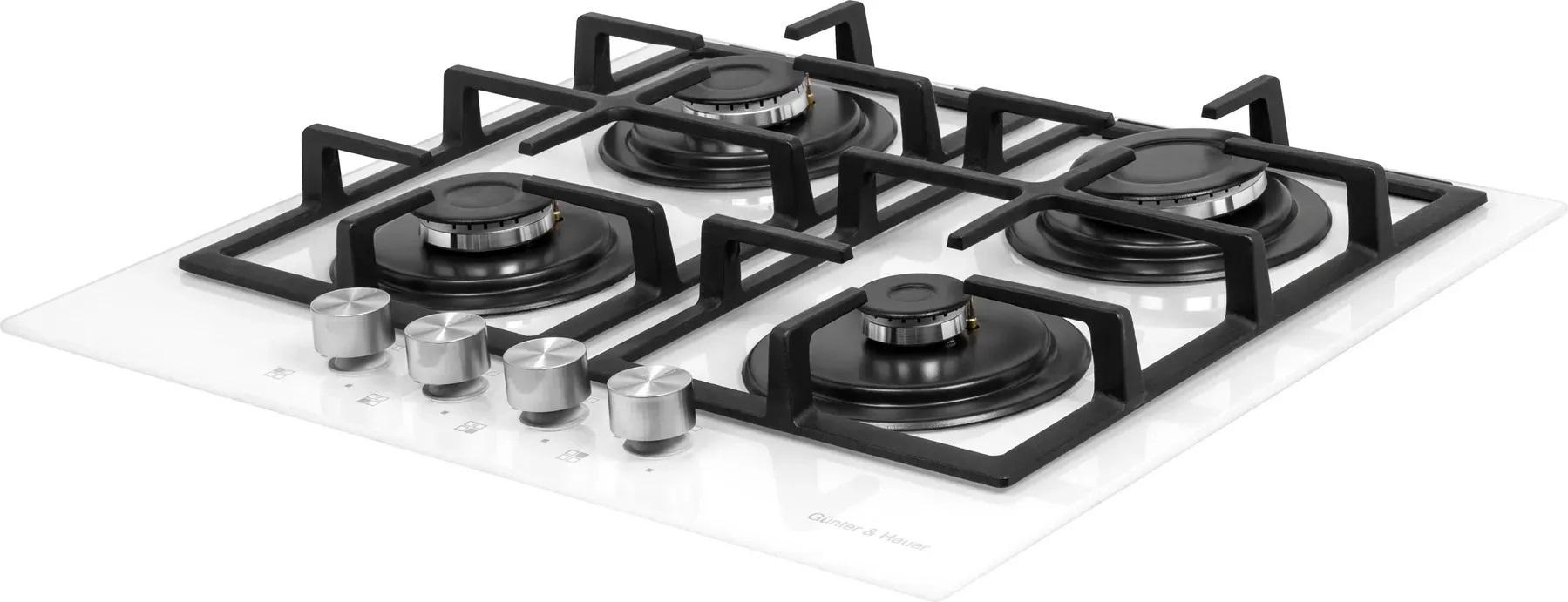 Газовая поверхность из закаленного стекла Gunter&Hauer GL 64 W надежная - фото 5 Газовая поверхность из закаленного стекла Gunter&Hauer GL 64 W надежная - фото 5
