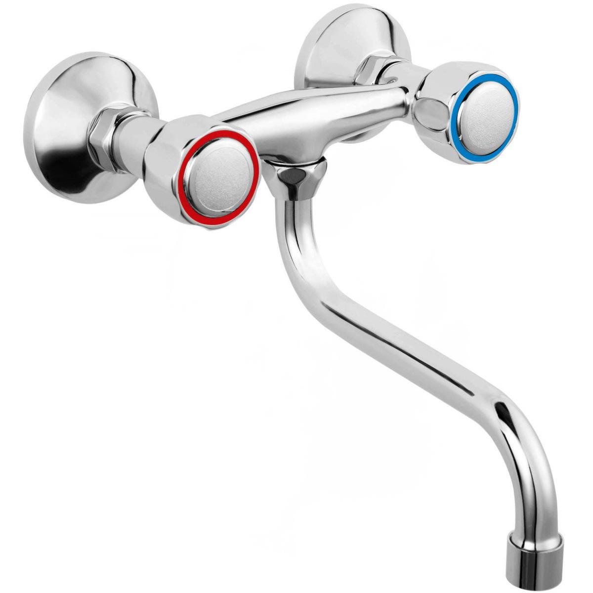 Смеситель для кухни Ferro Standart BST5 настенный двухвентильный Хром (175085)