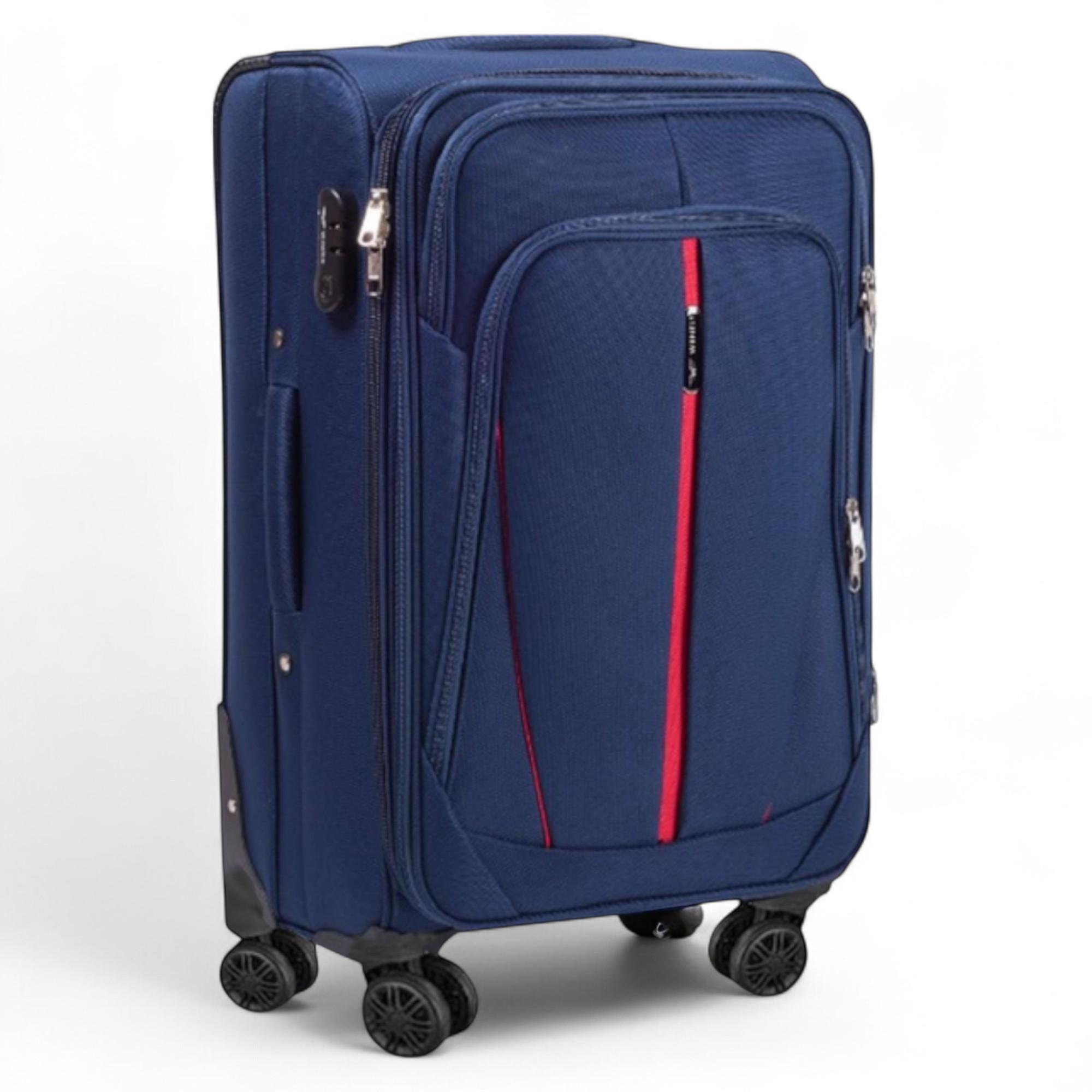 Чемодан Wings 1706 cordura на 4-х колесах с кодовым замком L 97 л Blue (S_1706BlueL)