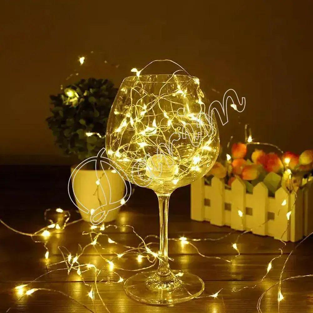 Гірлянда нитка Роса від USB 30 м 300 LED кімнатна з тепло-білим світінням (opt-15241)