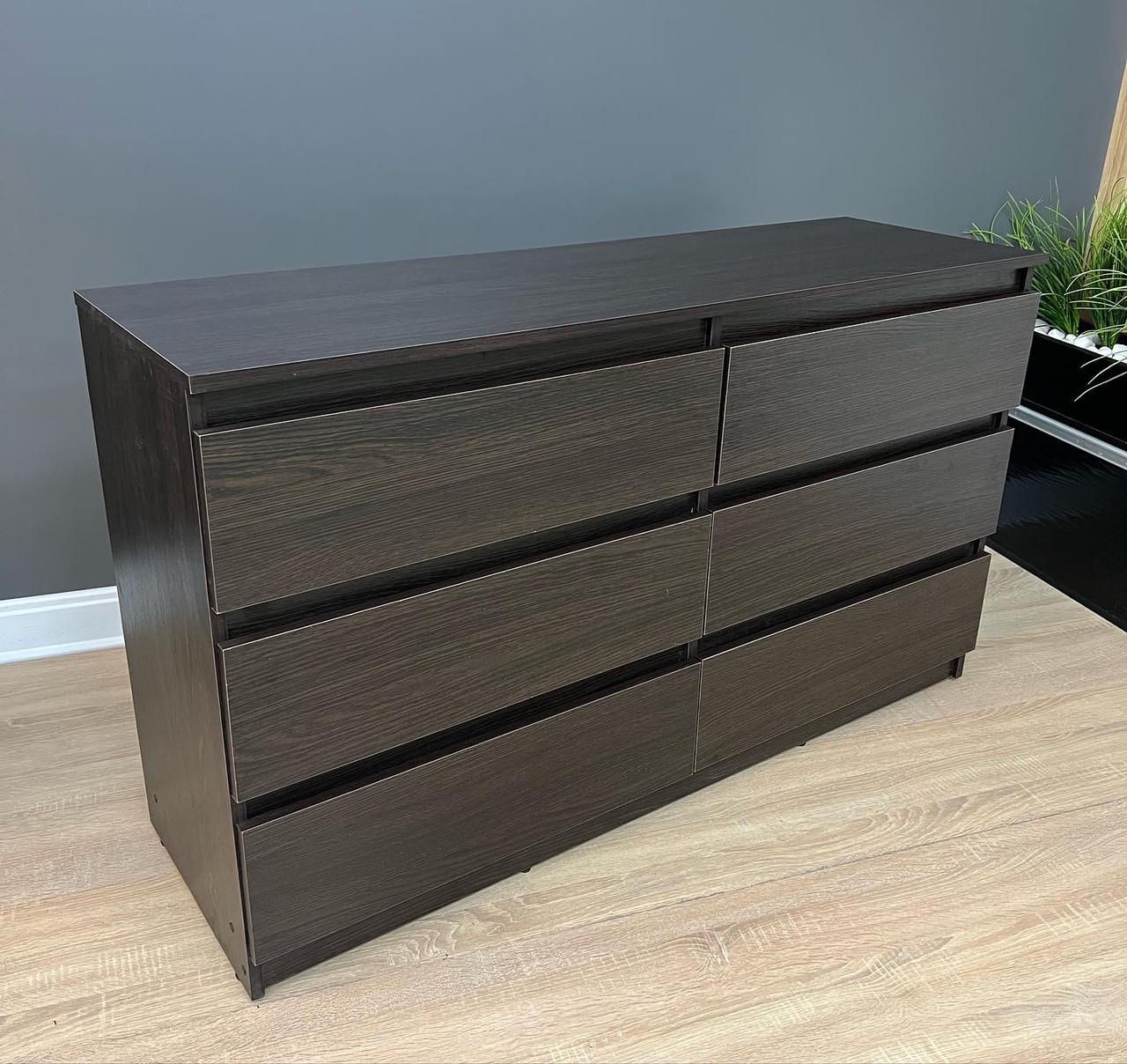 Комод Kvatro 130 на 6 шухляд 1300х750х400 мм Дуб венге магія - фото 1 Комод Kvatro 130 на 6 шухляд 1300х750х400 мм Дуб венге магія - фото 1