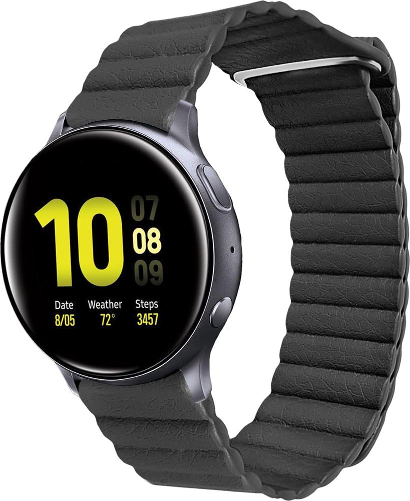 Ремешок кожаный Genis для Galaxy Watch Active 2 40/44 мм Black (26497-2B)