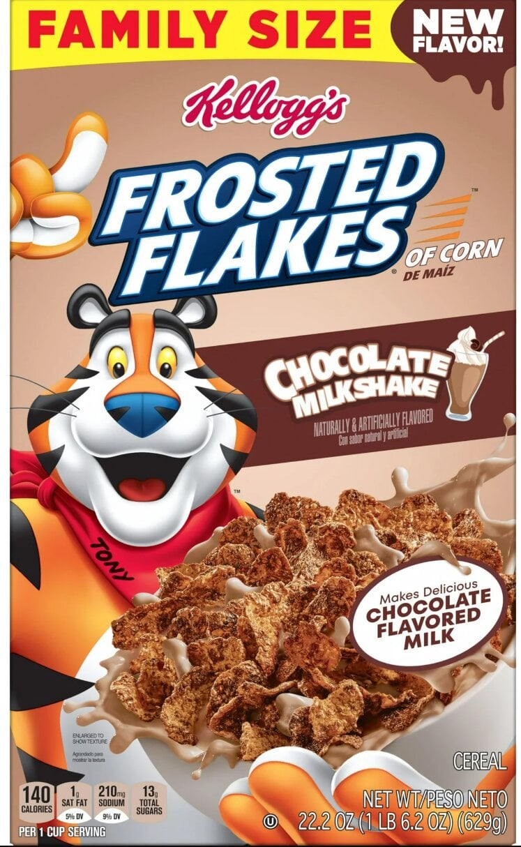 Сухий сніданок Kellogg's Frosted Flakes Chocolate Milkshake Family Size 629 г (2202776829)