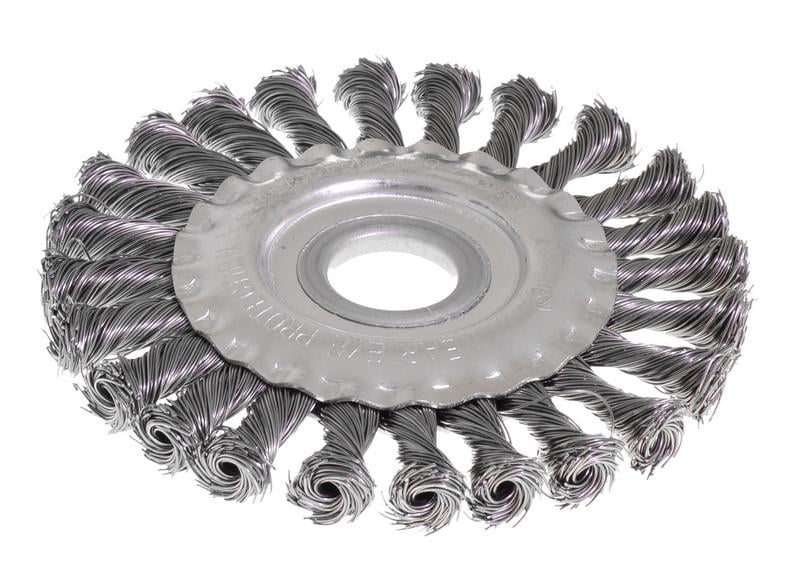 Щетка дисковая Mastertool из плетеной проволоки 125х22,2 мм (19-9012)