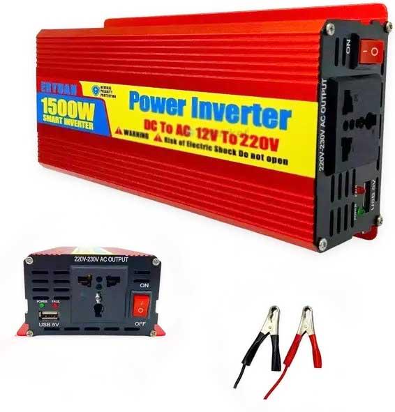 Автомобільний інвертор ERYUAN 1500W DC/AC 12V-220V Red (17895390) - фото 6