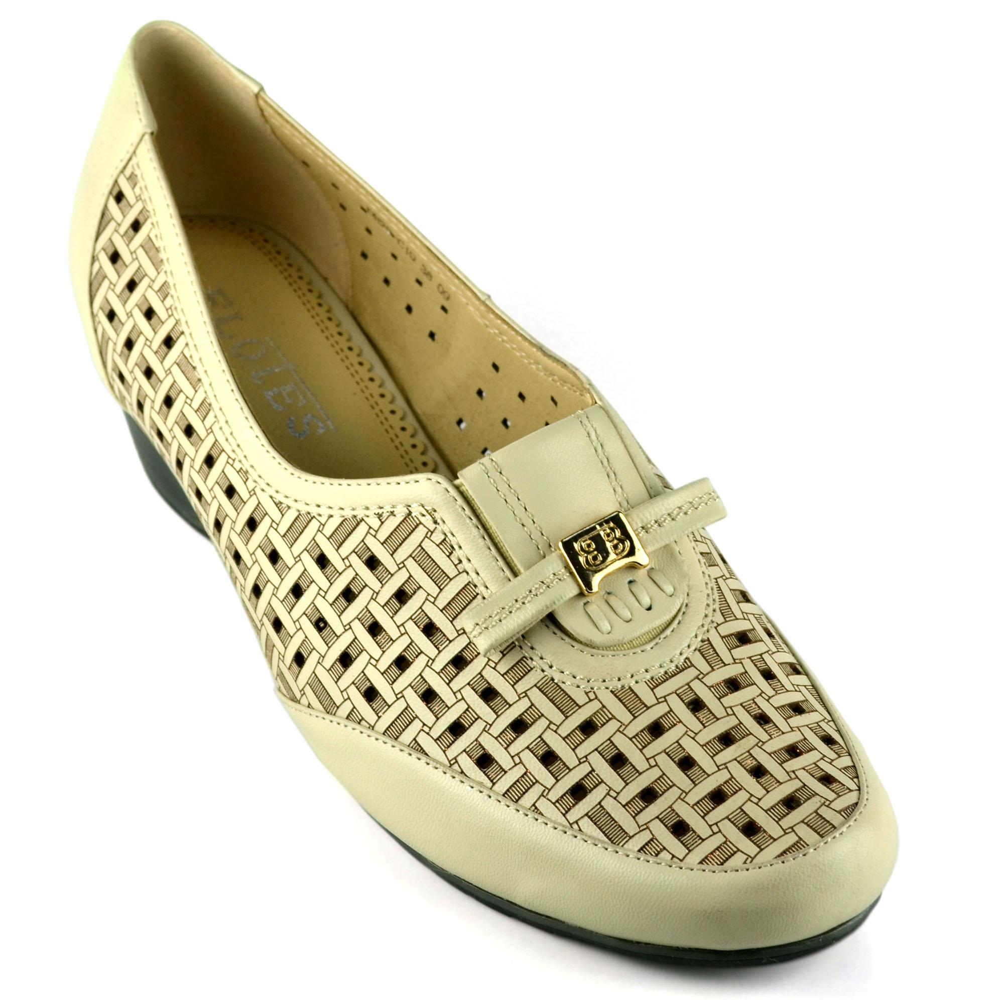 Туфли женские весенние Flotes р. 37 Бежевый (08411-37)