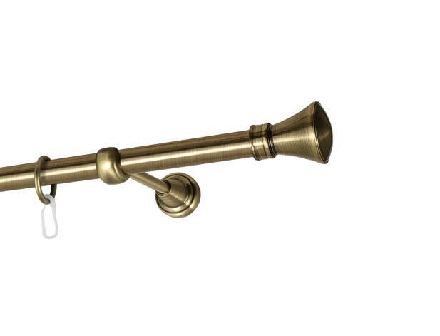 Карниз MStyle Люксор металлический однорядный труба гладкая 19 мм 300 см Антик (K010024)