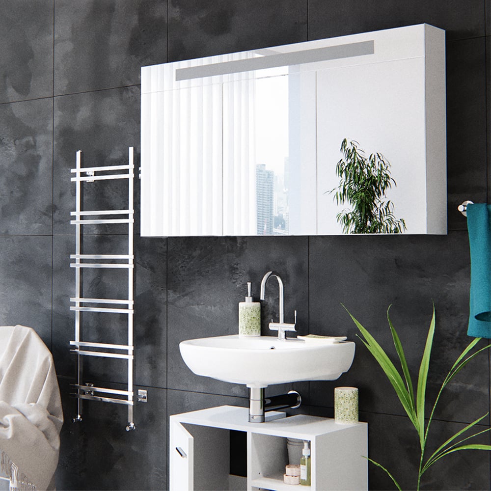 Шкаф зеркальный Vicco LED 120х65 Белый - фото 9 Шкаф зеркальный Vicco LED 120х65 Белый - фото 9