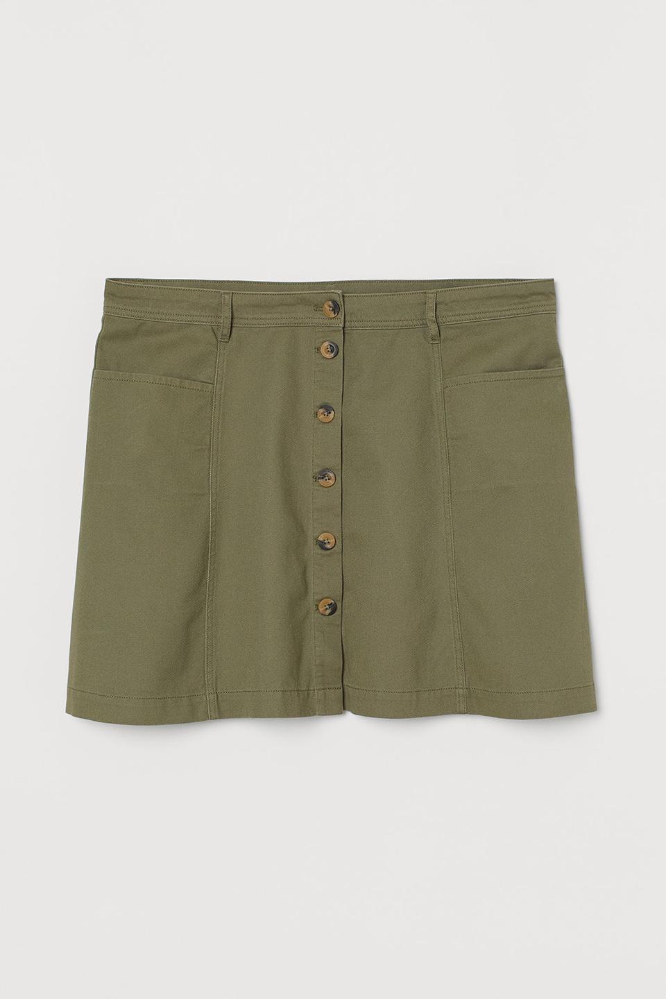 Юбка H&M р. 48 Хаки (780221002b39)