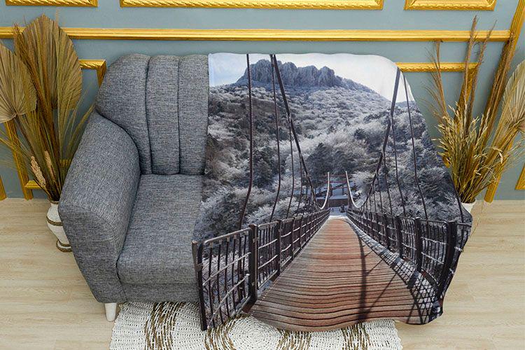 Плед 3D Snow Mountain Big Bridge плюш двухслойный 150х210 см (114309-3) Плед 3D Snow Mountain Big Bridge плюш двухслойный 150х210 см (114309-3)