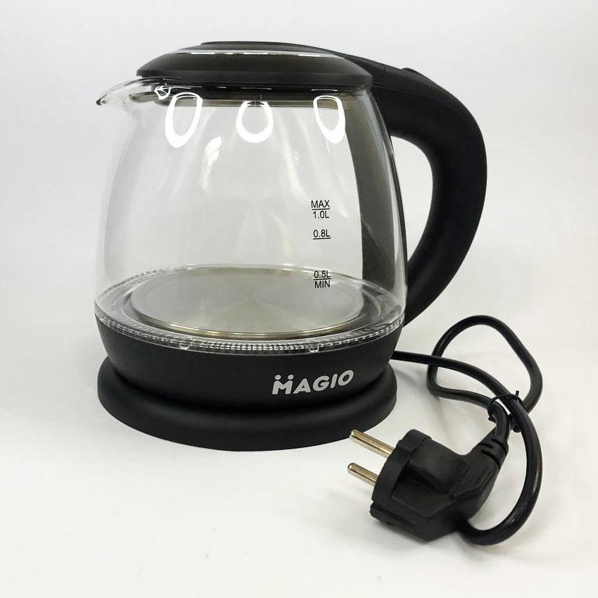 Электрочайник с функцией отключения без воды MAGIO МG-694 на Led-подсветке Черный