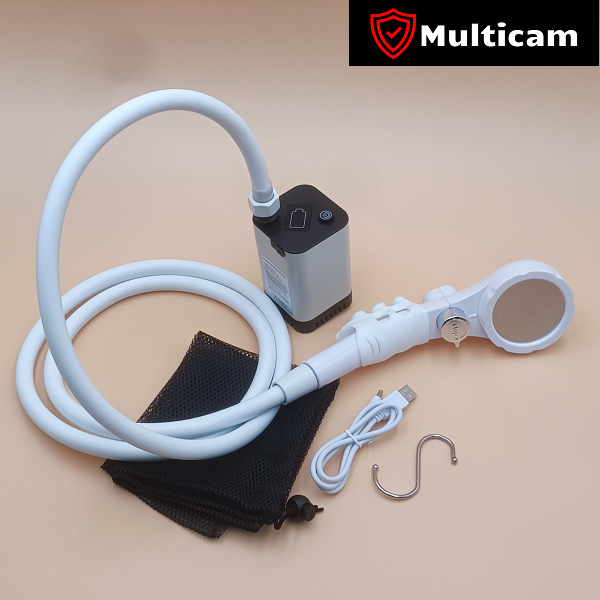 Душ туристичний Multicam Expedition YS-001 із вбудованим акумулятором 5200 mAh Білий - фото 8