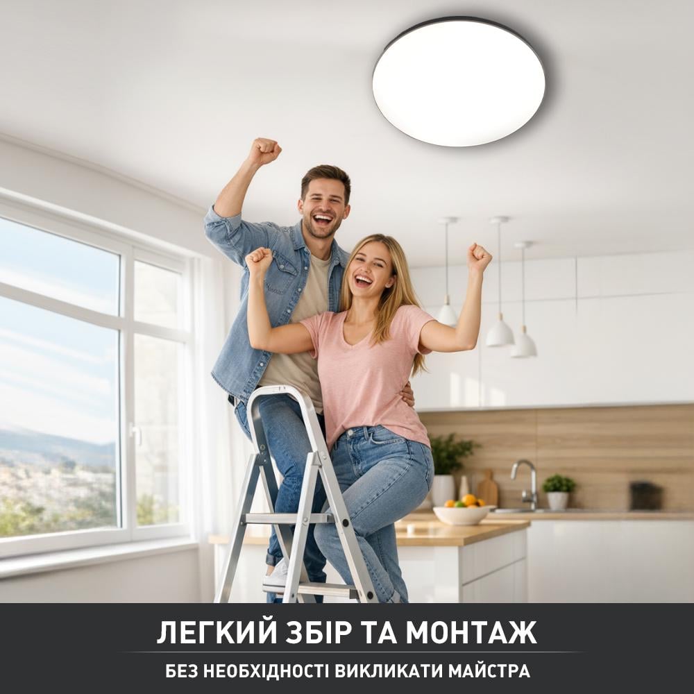 Люстра світлодіодна ESLLSE MOON R 50 Вт Білий (10408) - фото 6