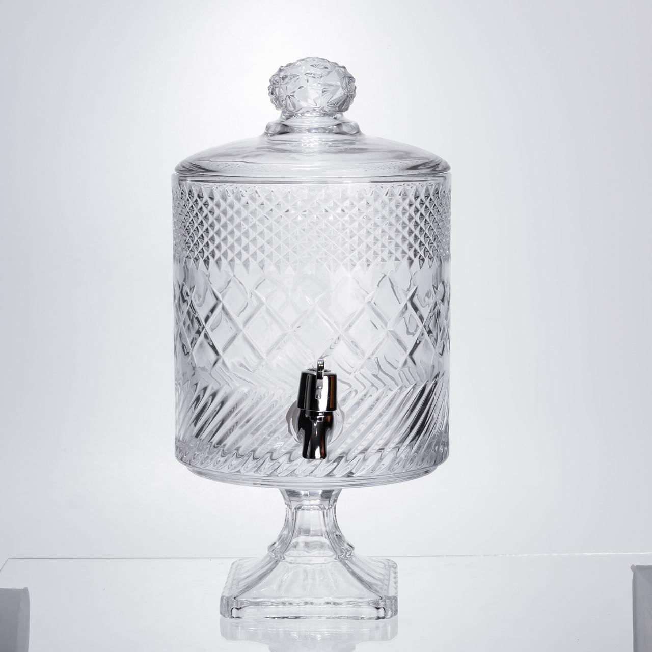 Лимонадница с краном на подставке стеклянная 4,5 л (HP-19-4) - фото 7