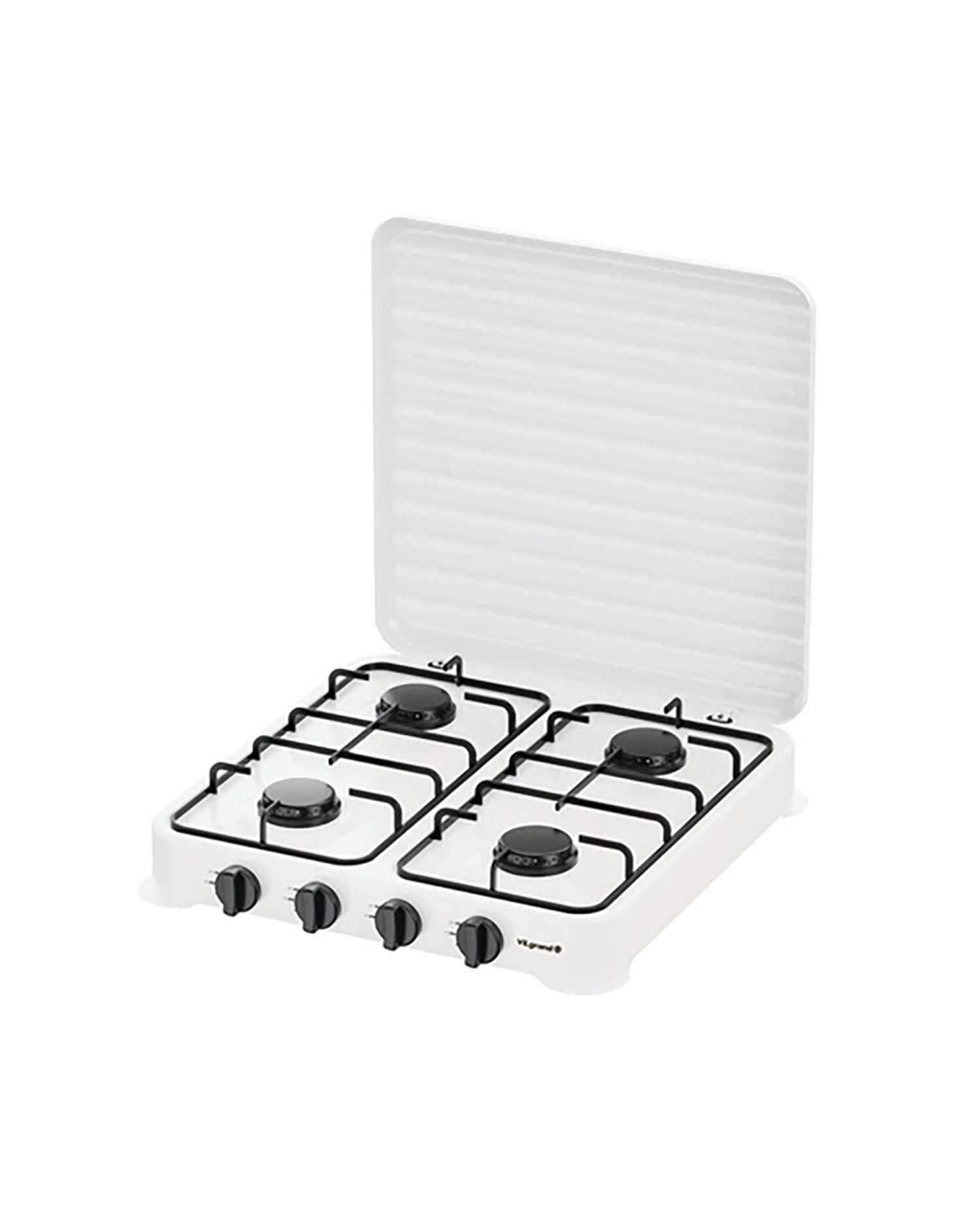 Плита газовая ViLgrand с крышкой на 4 конфорки White (VGP-4042)