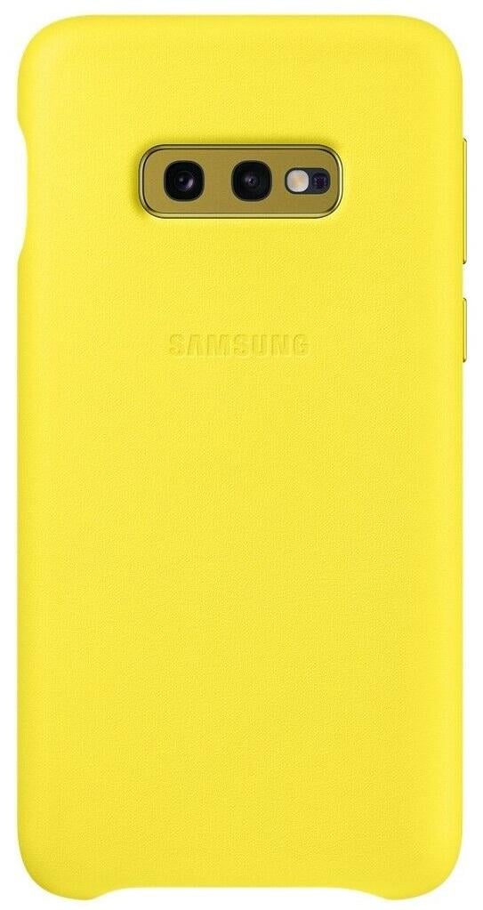 Чехол кожаный противоударный Official Leather Cover EF-VG970LYEGRU для Samsung Galaxy S10e Yellow